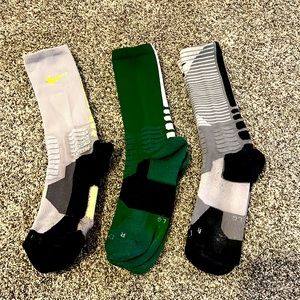 3 pairs Nike Hyperelite Basketball socks size L Large